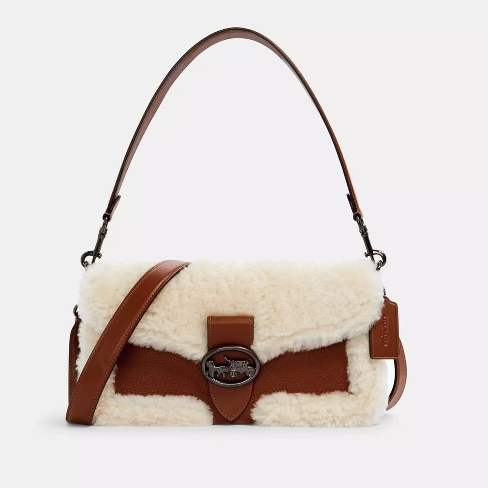 Coach Georgie Shearling Shoulder Bag